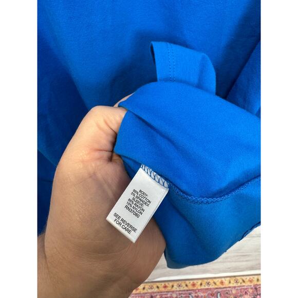 Cato Plus Size Blue Stripe Sleeve Blouse Size 22/24W - Picture 5 of 6